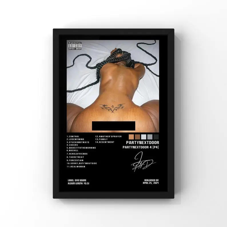 PartyNextDoor - PND4 Album | Album Cover Poster Print Unframed | Music gift | Music Wall Decor | Digital