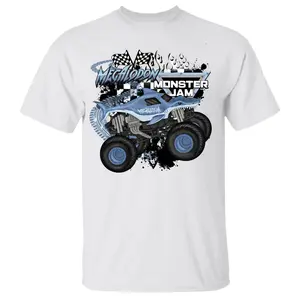 Monster Jam Megalodon Shirt, Shark Monster Truck Graphic Tee Unisex Cotton Top for Men, Gift for Truck Lovers, Casual Everyday Wear, Fast Shipping USA