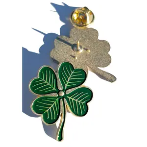 Pin Clover For Caps And Clothing Enamel Badge Clover Pin