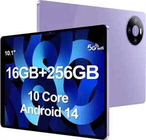 Tablet 10 inch Android 14 Tablets, 16GB RAM 256GB ROM,16MP+32MP Camera,10 Core Tablet PC, Smart-K Dual Speakers,10000mAh, GPS, WiFi MIX4 (Purple)