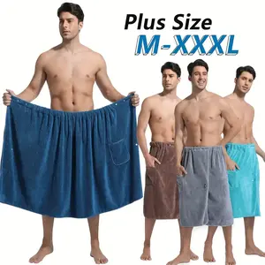 suitable for M-XXXL Men's bath skirt bath towel plus size bath skirt suitable for home, travel, steaming, spa, beach, 32.28*61in, Absorbent Bathrobe for Women, Bath Robes for Women Plus Size, Bath Towel Robe, Bath Robe for Women, Bath Towels for Women