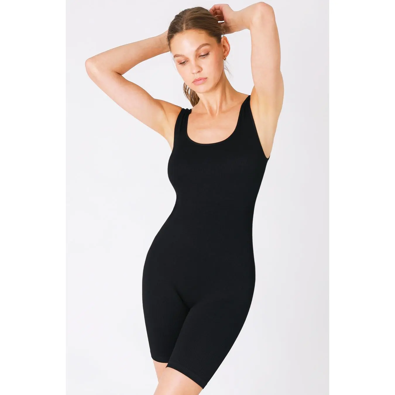 Niki Biki Ribbed Scoop Neck Romper