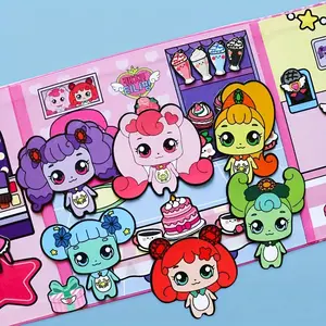 Magnetic Quiet Book Set, No Cutting Creative Handmade DIY Sticker Album, Includes 3 Scenes + 2 Magnetic Materials, 18cm Size