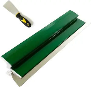 VORVIL 24" Skimming Blade with 2" Putty Knife - Lightweight Drywall Spatula - For Applying Coatings and Waxed Concrete on Large Surfaces - Ergonomic Handle & High-Impact End Caps