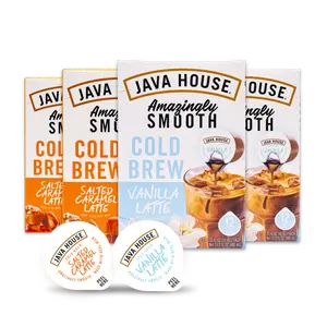 Java House Latte Cold Brew Coffee Pods - French Vanilla + Salted Caramel Variety Pack (48 Pods) Java House Latte Cold Brew Coffee Pods - French Vanilla + Salted Caramel Variety Pack (48 Pods)