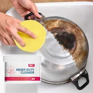 Stainless Steel Cleaner with Sponge, 1 Count Multipurpose Kitchen Cleaning Cream, Rust Remover for Pot, Stove and Wall, Car Cleaning Tool