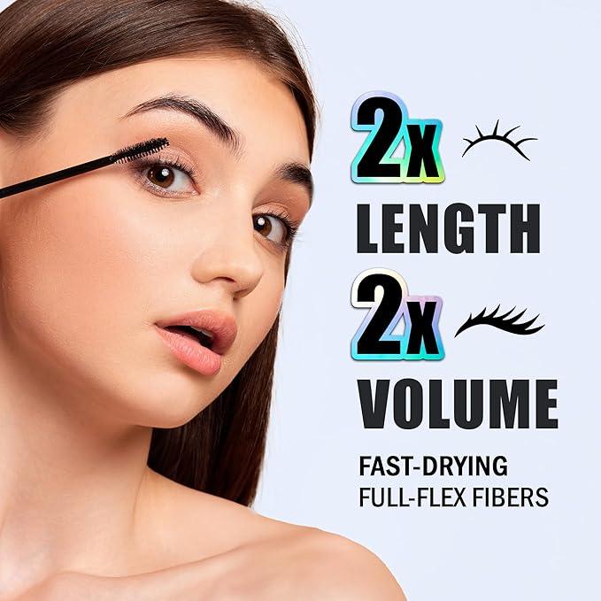MILKTOUCH All Day Long & Curl Mascara - Lasting Lash Curling for Straight Lashes | Curl-Enhancing Smudge Proof Mascara for Volume and Length | 0.35 Oz BLACK