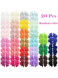20pcs-Randomly-Assorted-Macaron-Color Elegant Pastel Bow Hair-Clips-For-Girls-Including-Butterfly-shaped-Clips-Party-Hairpins-Side-Clips-Etc Hair Clip Set