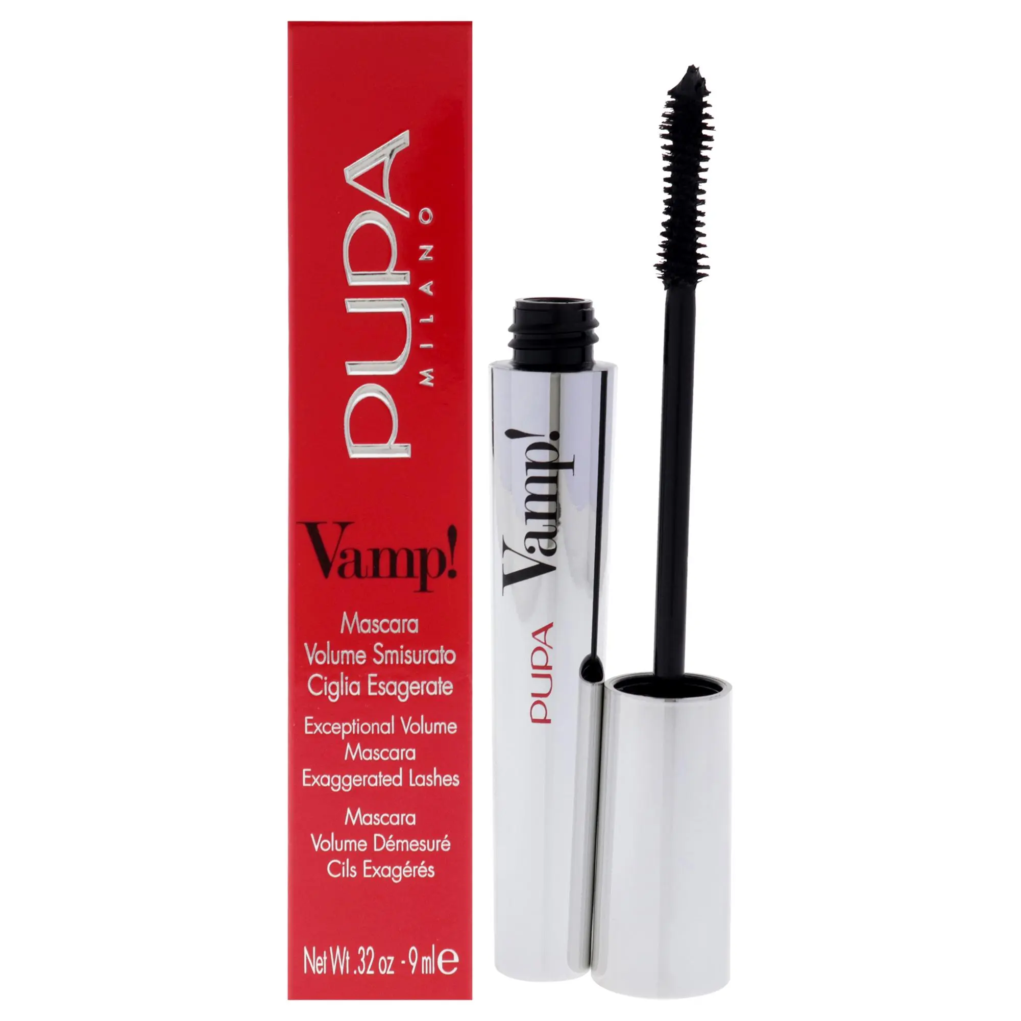 Vamp! Mascara - 100 Extra Black by Pupa Milano for Women - 0.32 oz Mascara