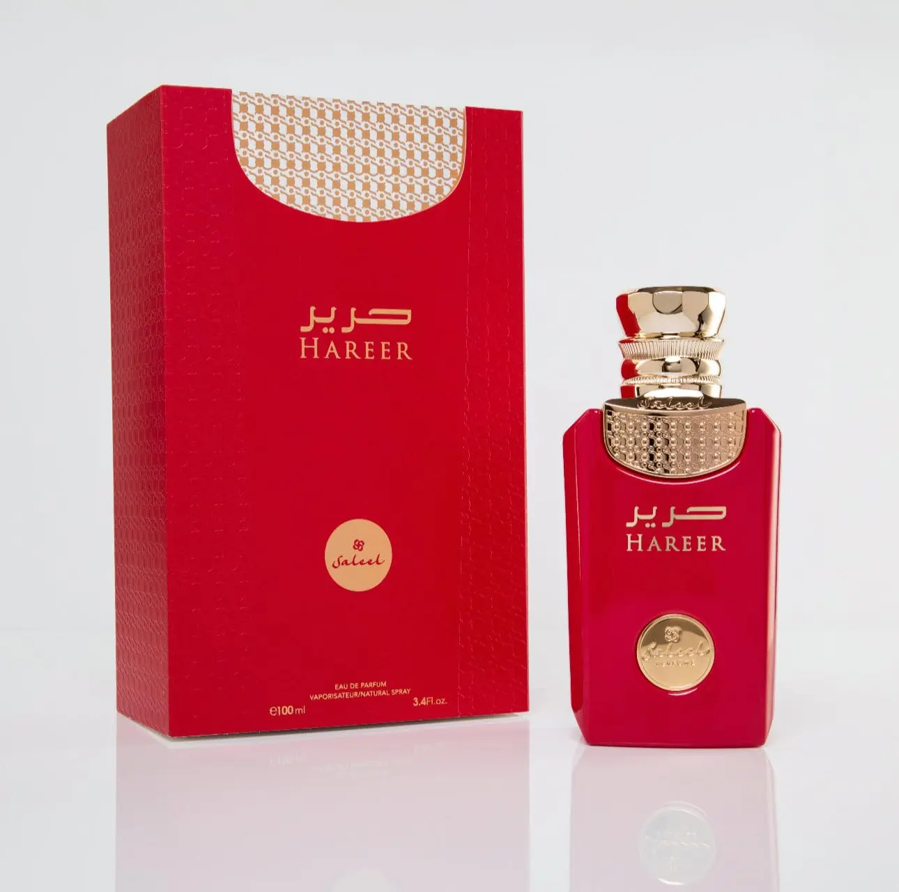 Saleel Hareer Eau de Parfum, Warm and Elegant Unisex Fragrance, Soft Floral Scent with Coconut, Almond & Tonka Bean Notes, 3.4 fl oz Spray, Single Item