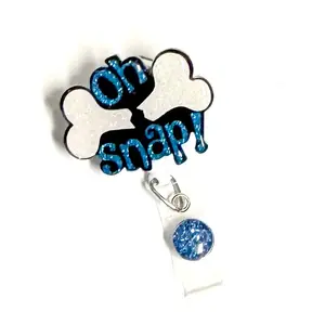 Oh Snap! Badge Reel, Retractable Swivel Alligator Clip, orthopedic