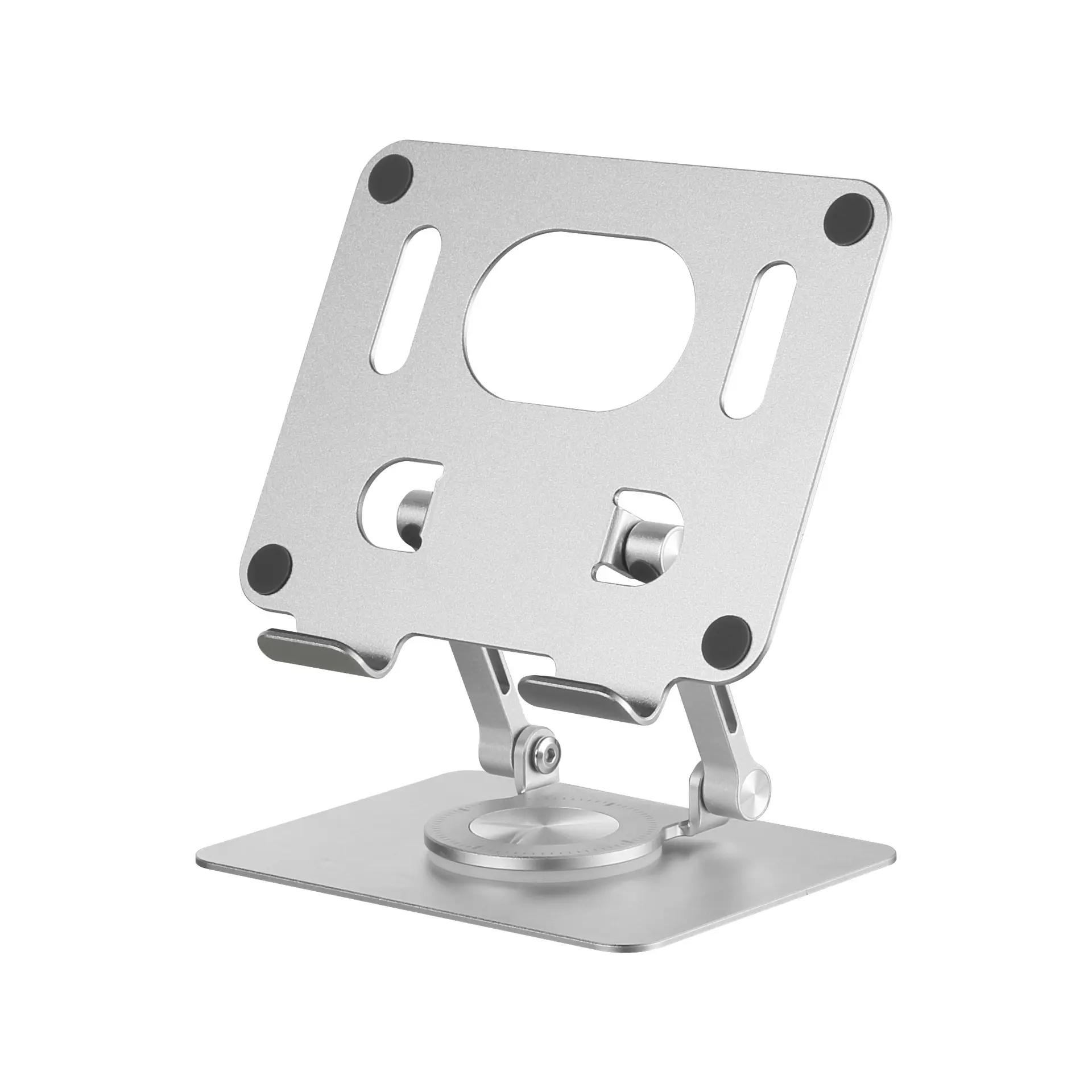 Multifunctional Lazy Stand, Aluminum Alloy 360-Degree Swivel Foldable Tablet Mobile Phone Stand, Light  Easy to Carry Accessories Durable Landscape Portable Cellphone Mount Folding metal stand phone desktop support phoneholder carholders phonegadget