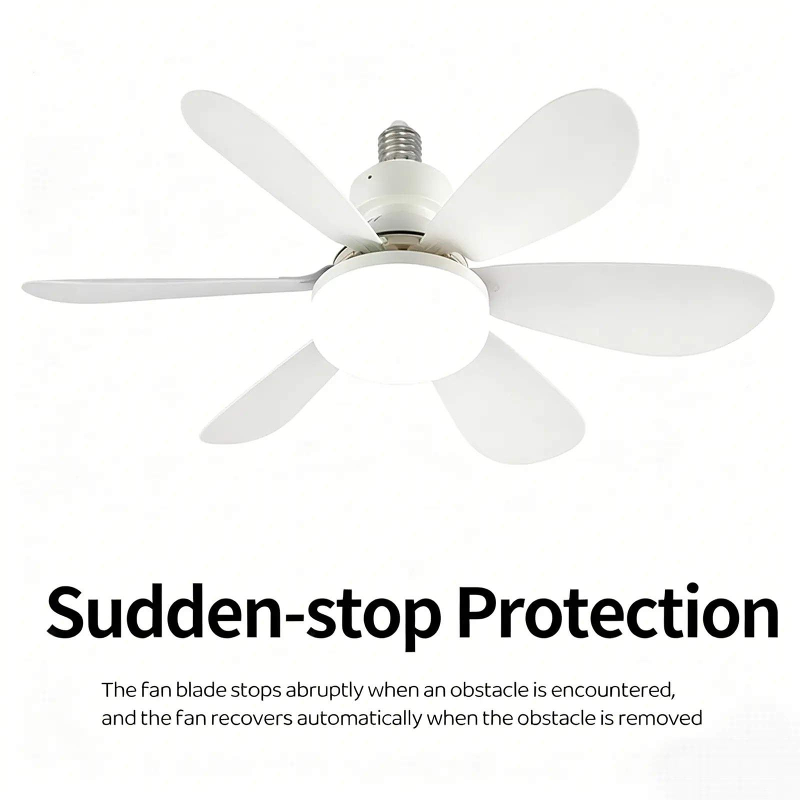 White 20 Inch Modern Ceiling Fan With Light 6 Reversible Silent Fan Blades Remote Control 3 Color Dimmable Lighting Decorative Fan Lamp For Home Bedroom Living Room