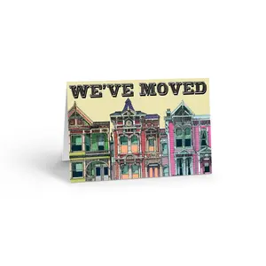 We've Moved City Theme Note Cards - 10 Boxed New Address Cards & Envelopes - USA Made