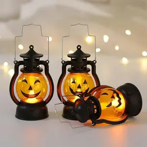 LED Flashing Pumpkin Light, Vintage Halloween Lantern Lamp, Party Decoration for Home & Garden
