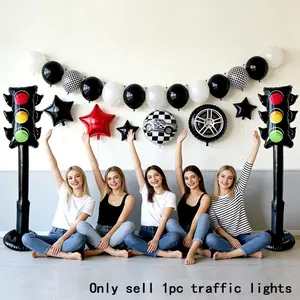 1pc Theme Party Inflatable Light, PVC Traffic Light Decorations, Birthday Party Supplies, Air-Filled Lights