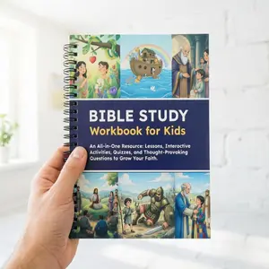 Bible Study Workbook for Kids Notbook: Lessons , Activities, Quizzes, and Questions to Deepen Your Faith (Spiral Bound) NotBook