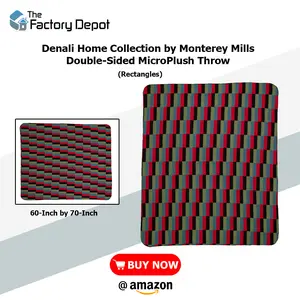Monterey Mills Denali Home Collection 60x70 Double-Sided MicroPlush Throw Rectangles with Stripes for Cozy Comfort
