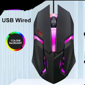 Wired Mouse Colorful LED Gaming Mouse E-Sports USB 5000 DPI with Colour Backlight for Enhanced Gaming Experience