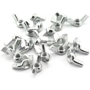 20 Pack 1/4-20 Inches Zinc Plated Wing Nuts Butterfly Nut Fasteners Hardware Replacement Parts