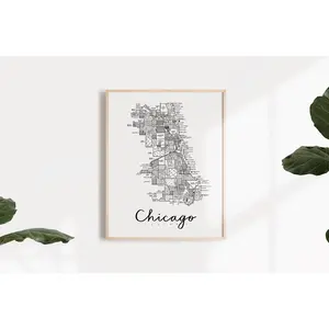 Chicago Neighborhood Map Print