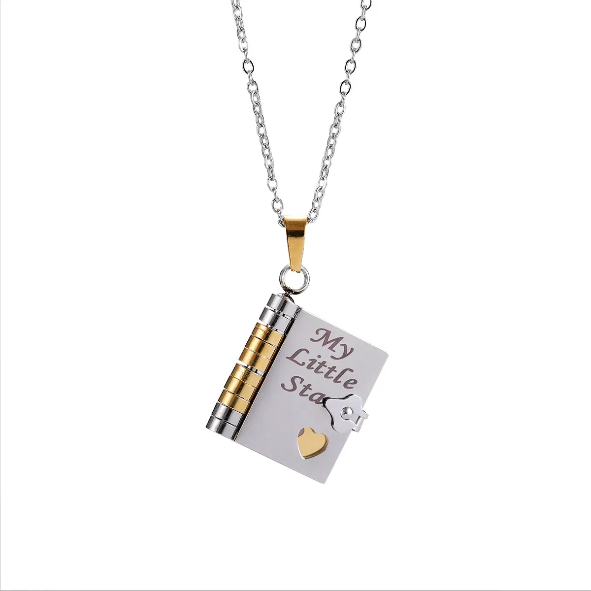 Personalized Mini Engraved Book Necklace for Son Customizable Gift for Parents Unique Memorial Jewelry with 6 Pages Engraving Details