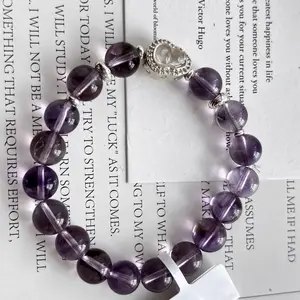 High Quality DIY Amethyst with Buddha Charm bracelet