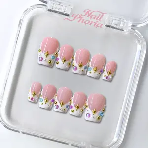 NailPhoria JELLY POP - Handmade Press-On Nails | Reusable, Salon-Quality, Long-Lasting, Glossy Design
