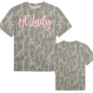 Ol' Lady - Washed Out Bottomland Camo T-Shirt For Women, 3D Mossy Oak Tee, Retro Hunting Tee 3D, Style Camo 3D T Shirt