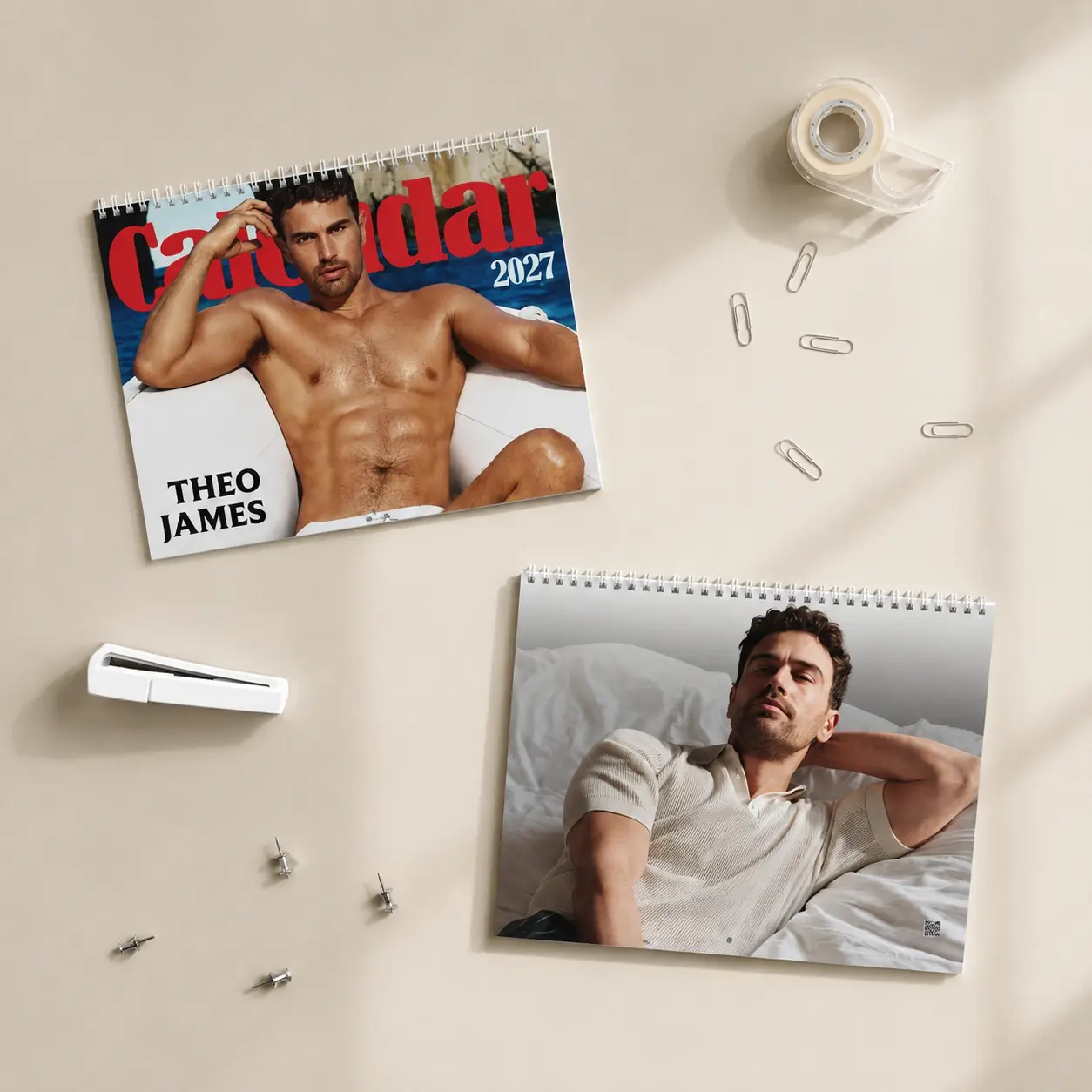 2027 Men’s Lifestyle Photo Wall Calendar, Spiral Bound Monthly Planner, Modern Home Office Decor, Gift for Adults