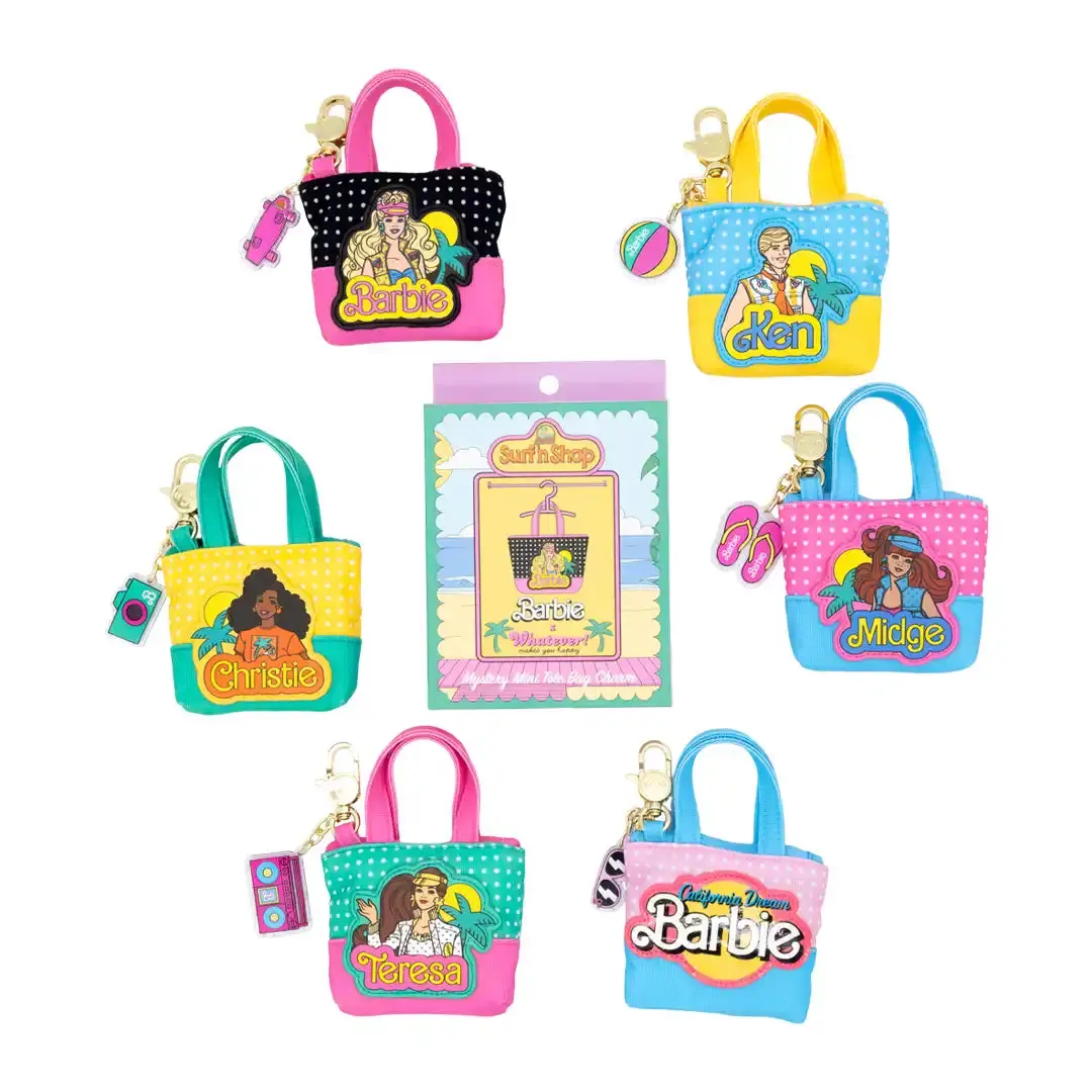 Whatever Makes You Happy Barbie California Dreamin' Mystery 80's Mini Tote Bag Charms