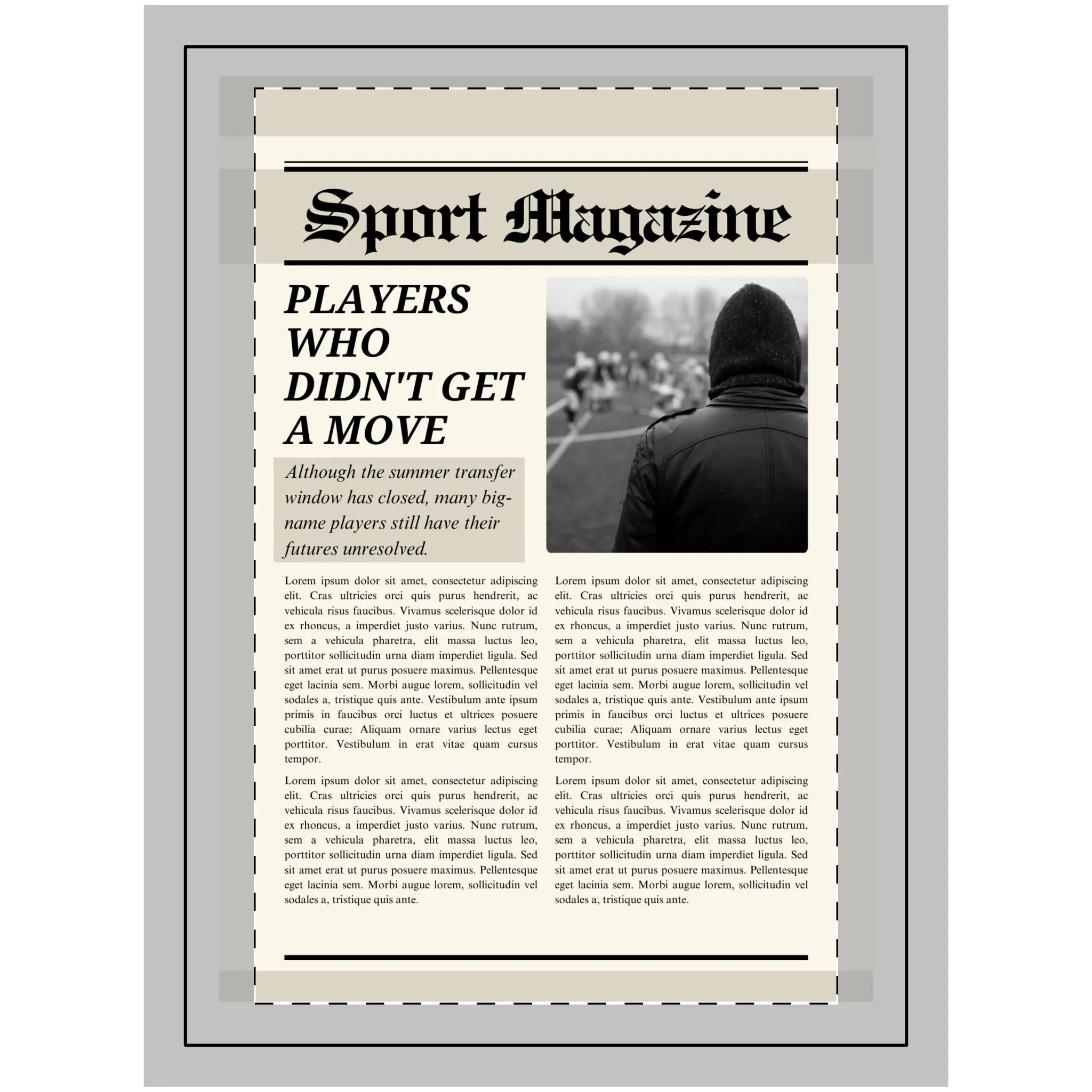 Sports Magazine Wood Topped Wall Tapestry