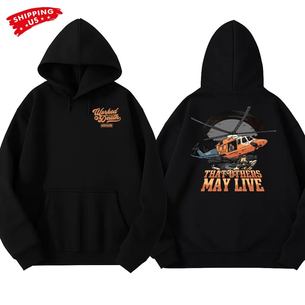 That Others May Live Hoodie, Rescue Helicopter Graphic Hoodie, Workman First Responder Hoodie for EMT, Paramedics & Rescue Teams, Gift for Heroes