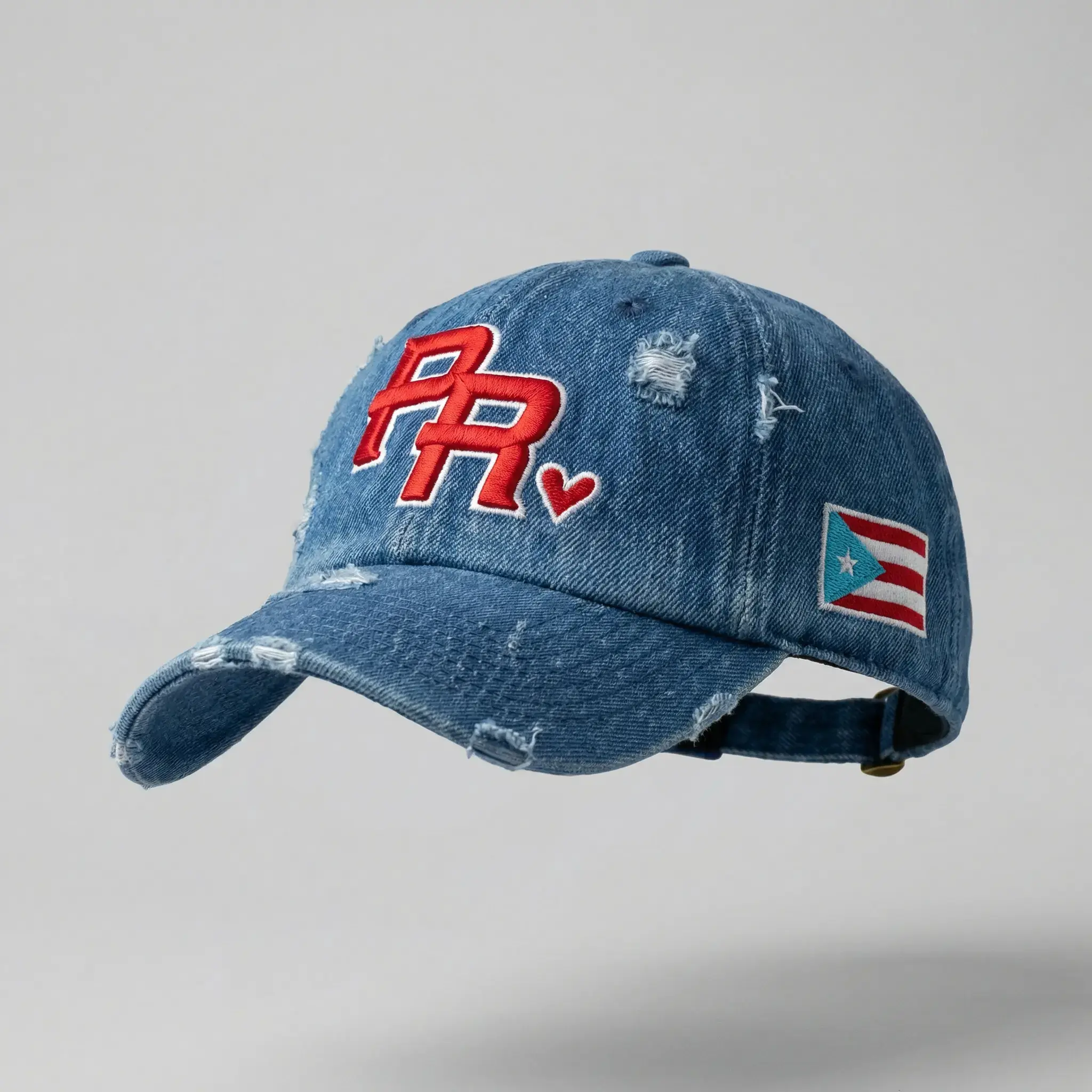Puerto Rico Premium Cotton Snapback Brimmed Cap - Camouflage Brim, Embroidered PR Logo, Dry Clean Only, Ideal Men's Gift