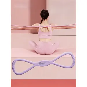 3 Pack Figure 8 Silicone Resistance Bands Set for Women 15LB-35LB, High Elastic 8-Shaped Pull Rope Yoga Stretch Straps, Portable Home Gym Workout Accessories for Arm Back Shoulder Chest Upper Body Strength Training Daily Sports Exercise