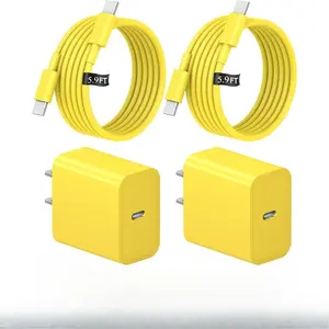 5.9FT iPhone 17 16 15 Charger Fast Charging USB C Charger Block Type C Chagrer Fast Charging 2-Pack for iPhone 17/17 Plus/17 Pro/17 Pro Max/iPhone 16/16 Plus/16 Pro/16 Pro Max/15/15 Pro Max/Samsung