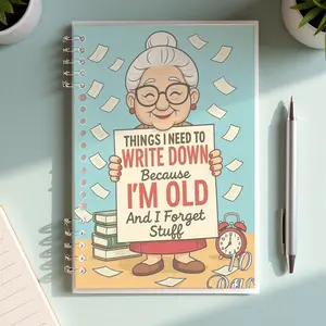 Elderly - Friendly A5 Lined Notebook, Help Memory With Writing, Practical For Daily Notes, Durable Paper Material, Ideal For Adults, Office & Home Use, 10 - Days Reminder Design, Perfect For Organizing Tasks