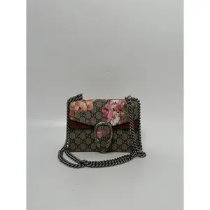 Pre-owned GUCCI Canvas Crossbody Bags GG Supreme Monogram Blooms Mini Dionysus Shoulder Bag Chain Crossbody Handbag JD358GG