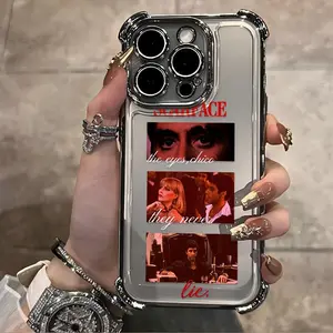 Scarface Exquisite Creative Poster Design Phone Case Suitable for Iphone 17 Air 16 15 14 13 12 11 Pro Max Plus Shockproof Transparent Soft Back Cover