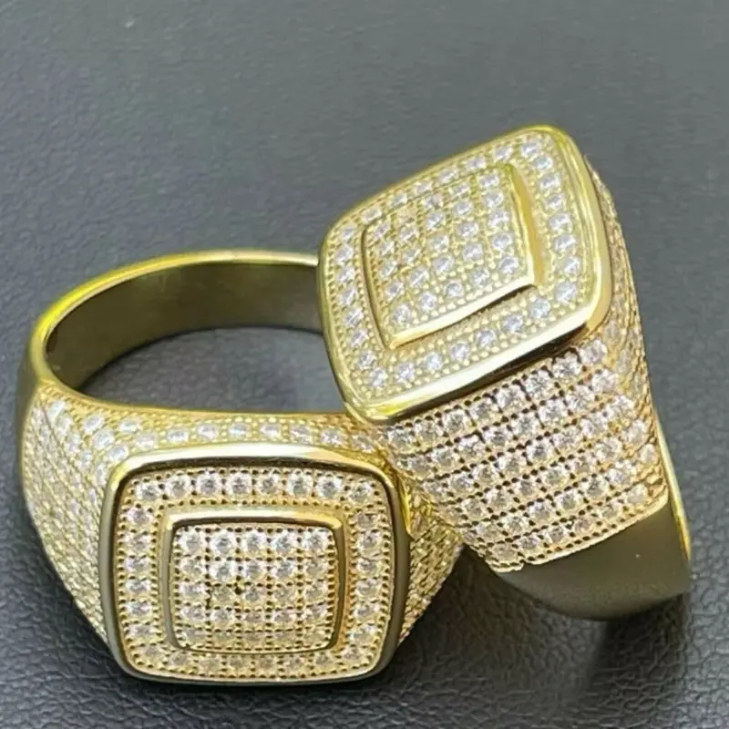 14kt gold plated Iced out ring