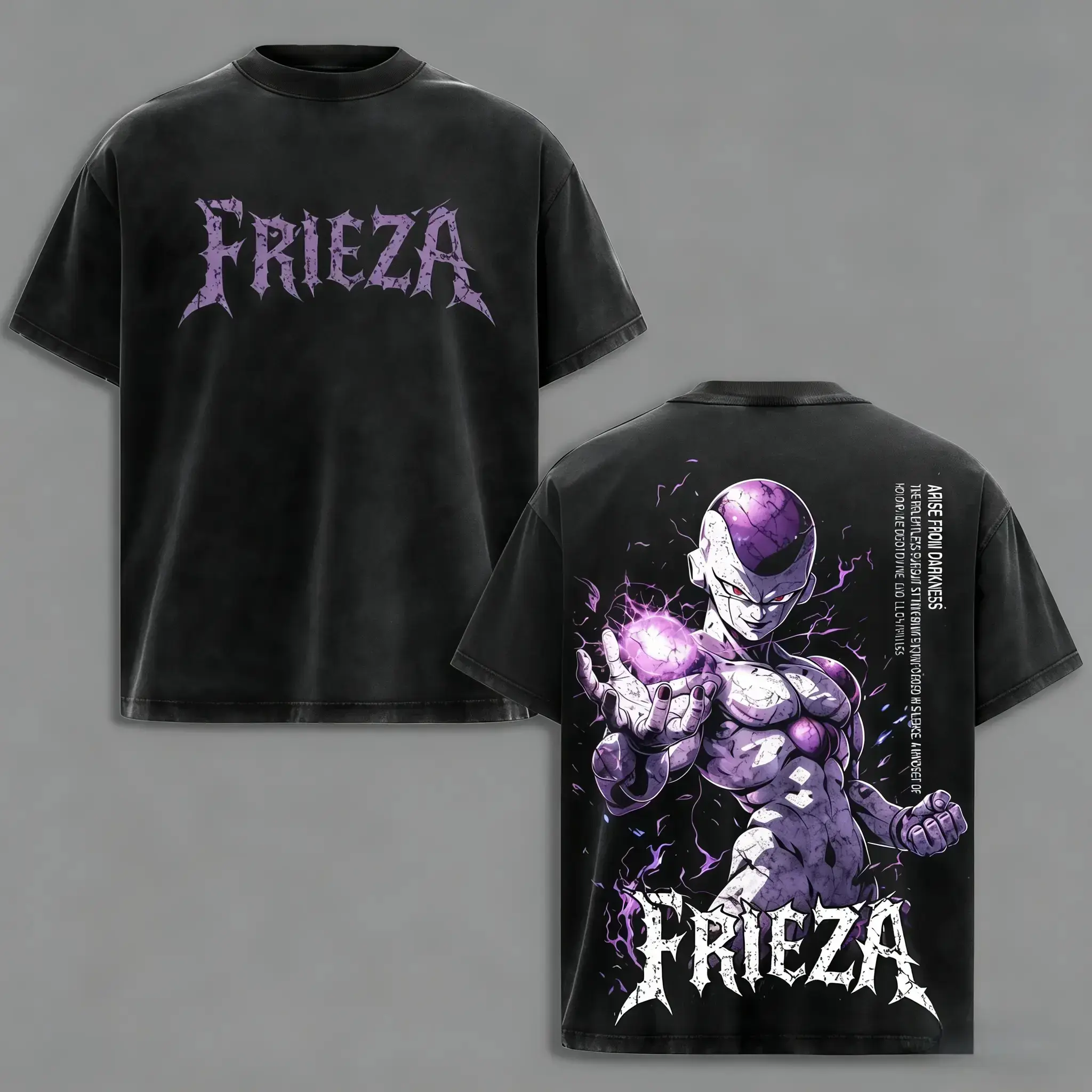 Dragon Ball Frieza T-shirt, Vintage Anime T-Shirt - Mens Oversized Soft Cotton Graphic Tee 90s Graphic American Casual Short Sleeve Tee | Premium Soft Cotton Classic Unisex T-Shirt for Daily, Gym & Streetwear Vintage Washed Tee