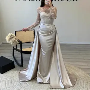 Elegant Banquet Dress - Long Sleeve Sequin Gown for Women Formal Evening Wear