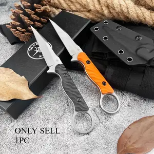 Compact Jungle Fixed-Blade Knife with Sheath, High-Hardness 440C Blade, G10 Handle, EDC, Adventure, Multi-Purpose, Fishing, and Hiking Tool Compact Survival Outdoor Knife Survival Gear