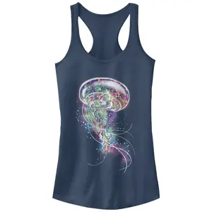 Juniors Womens Lost Gods Jellyfish Colors Racerback Tank Top