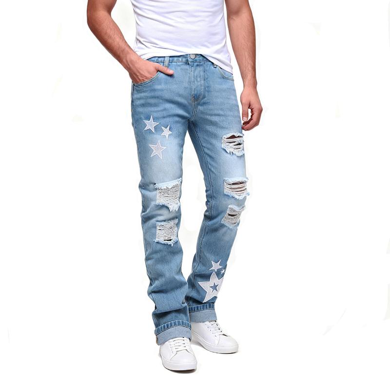 Christmas Gifts Men's Slim Fit Fashion Jeans In Three Colors - Casual Street Style Ripped Jeans - Comfortable And Stylish Trousers - Suitable For Everyday Wear - (Sizes 28-38) Men's Hip-Hop Style.