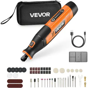 VEVOR 136-Piece Cordless Rotary Tool Kit, DC8V Portable Mini Power Rotary Tool, 5 Speeds 5000-30000RPM Multi-Purpose DIY Tools for Engraving, Sanding, Polishing, Carving, Grinding, Cutting, DIY CraftVEVOR Super Brand Day