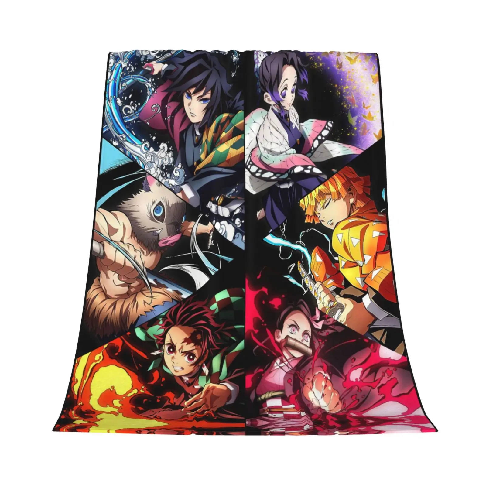 FRANALA Anime Blanket Reversible Machine Washable All-Season Multipurpose Cozy Nap Blanket for Sofa Office Bed Camping Travel