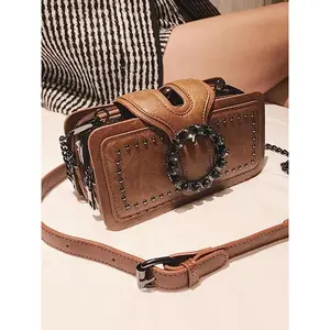 Women's Elegant Chain Strap Crossbody Bag, Fashionable Shoulder Bag for Daily Used, Casual Trendy Versatile High-quality Daily Commuting Bag