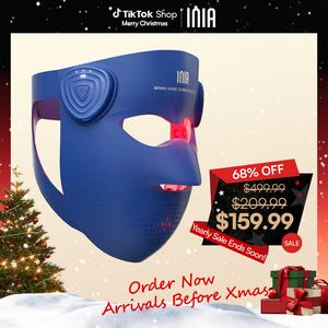 INIA GLOW 940 nm 4D LED Mask – Dual NIR 940 + 850 nm Deep Penetration for Deeper Repair, Visible Lift & Lasting Radiance, 4D Fit for Jawline Lift & Firm, Cooling Therapy, Wireless Comfort, Best Christmas Gift Ideas