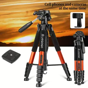 63 "heavy Duty foldable Tripod Stand For Cameras, Phones, Projectors, The Perfect Tripod Stand For Phone And Camera Photography To Carry Heavy Loads, Travel, And For Christmas Gifts Smartphone Folding